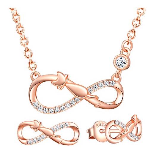 Set Gioielli Yumilok Argento 925 - Collana E Orecchini Con Zirconia