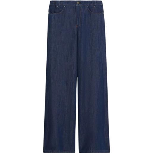 iBlues  jeans wide leg in denim misto cotone e lino