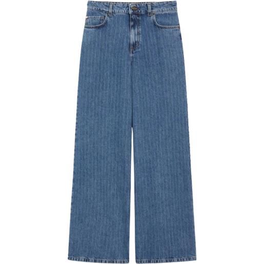 iBlues  jeans wide leg in denim con motivo rigato