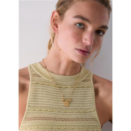 LIUJO liu jo collana con charm, color oro