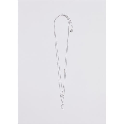 LIUJO liu jo collana in argento con charms, argento