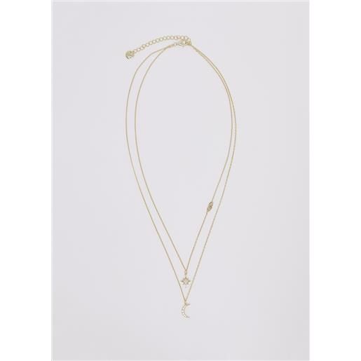 LIUJO liu jo collana in argento con charm, color oro