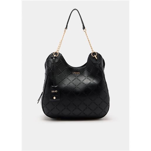 LIUJO liu jo borsa a mano con logo, nero