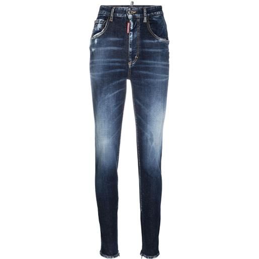 DSQUARED2 jeans skinny a vita alta - blu