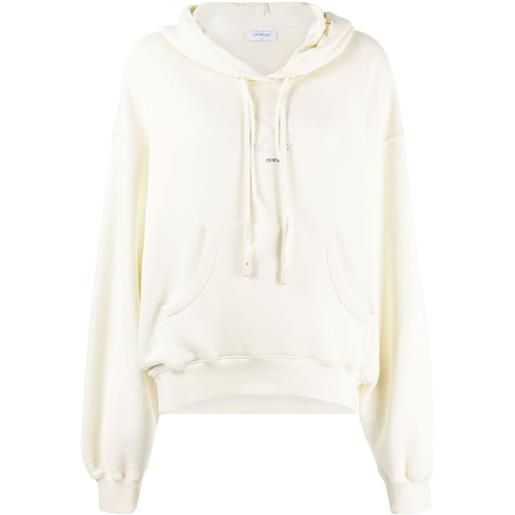 Off-White felpa con cappuccio - bianco