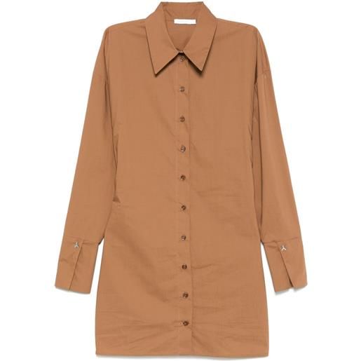 Patrizia Pepe abito corto in popeline - marrone