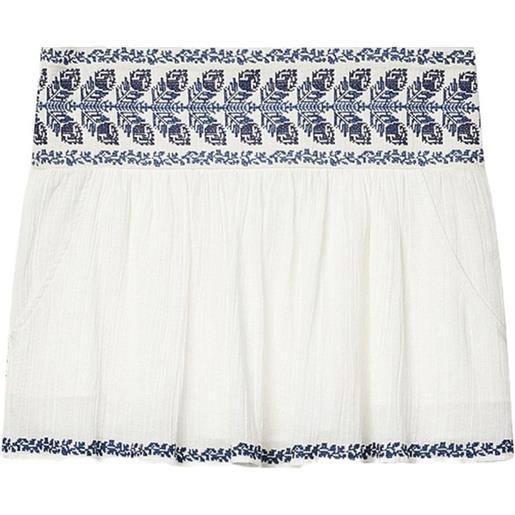 MARANT ÉTOILE minigonna picadilia con ricamo - bianco