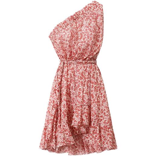 MARANT ÉTOILE abito estella monospalla a fiori - rosso