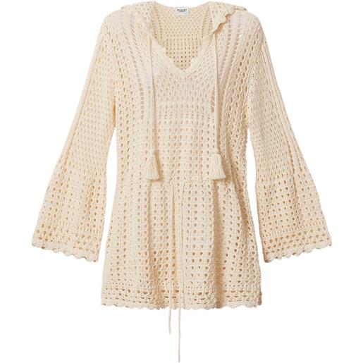 MARANT ÉTOILE abito con cappuccio - toni neutri