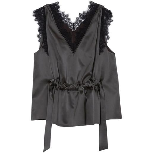3.1 Phillip Lim top con scollo a v - grigio