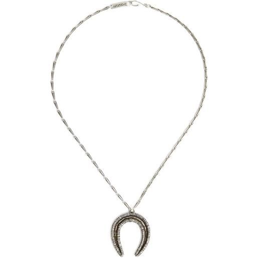 Collana con ciondolo classico color argento a forma di lente d'ingrandimento con strass. | fornitore di lenti d'ingrandimento industriali | E-Tay