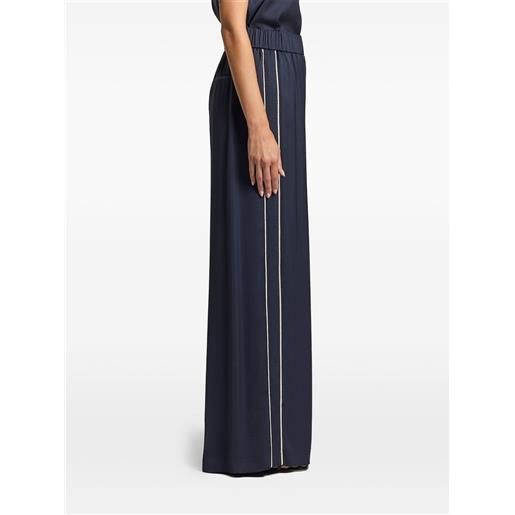 Peserico pantaloni con dettaglio a righe - blu