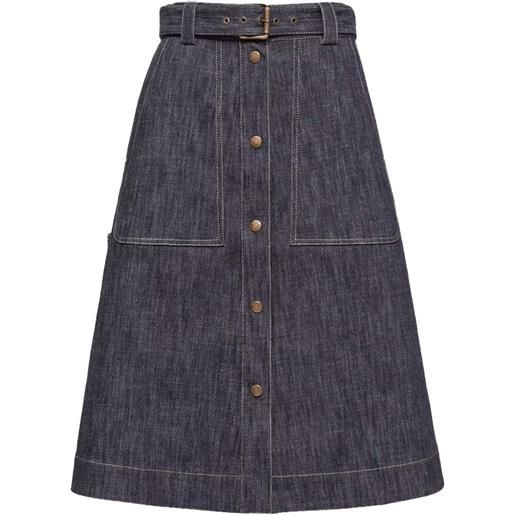 Moncler gonna con cintura - blu