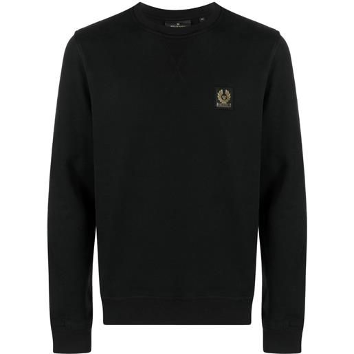 Belstaff felpa con applicazione logo - nero