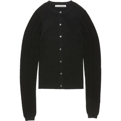 Acne Studios cardigan in maglia con bottoni - nero