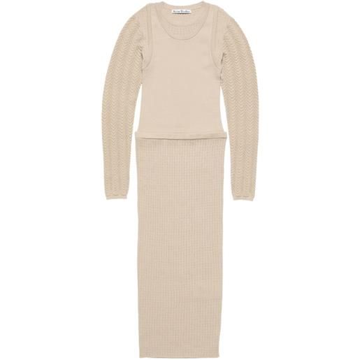 Acne Studios abito midi a maniche lunghe - toni neutri