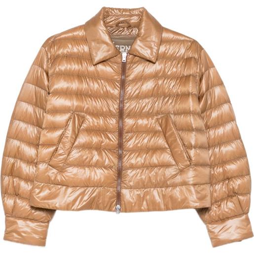 Herno polo-collar padded jacket - toni neutri