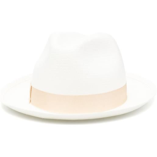 Borsalino cappello monica con nastro - bianco