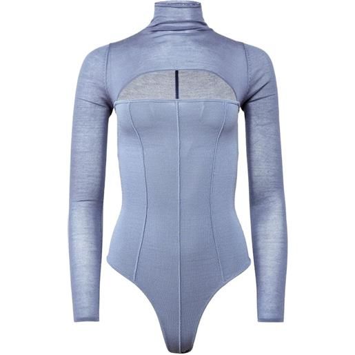 Fleur Du Mal body kate con dettaglio cut-out - blu
