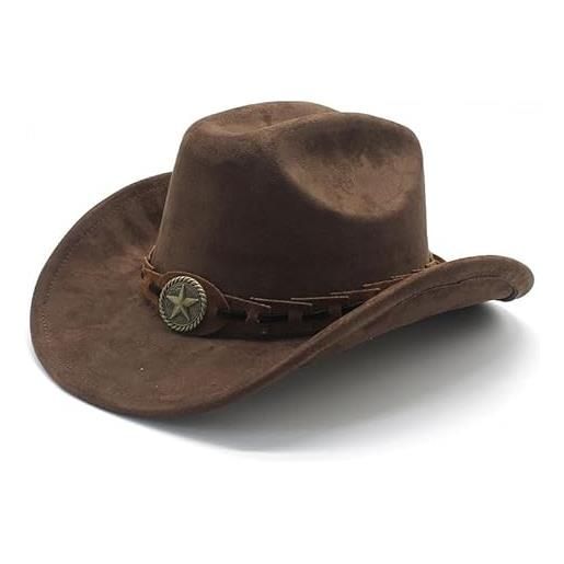 NociHah Cappello da cowboy western in feltro per uomo e