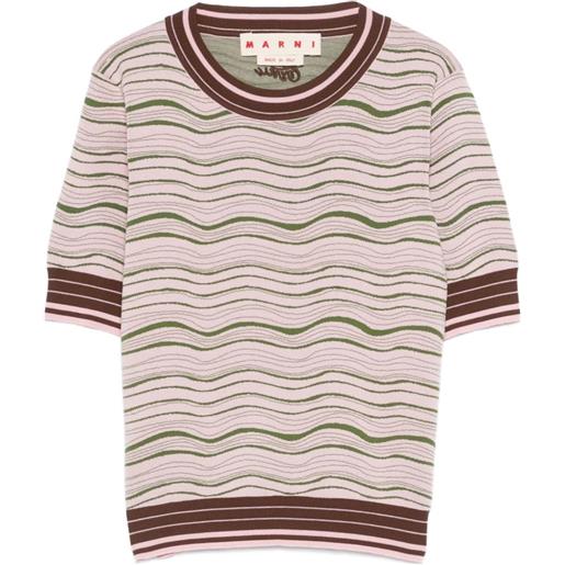Marni maglione jacquard - rosa