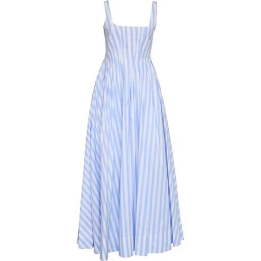 Sportmax square-neck striped dress - blu
