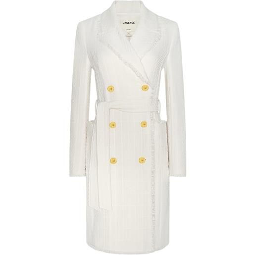 L'Agence cooper tweed coat - bianco