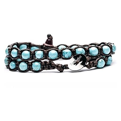 Bracciale in Pasta di Turchese, elastico, sfere 14mm - Bracciali