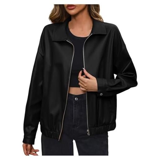 LKRSEEF giacca di pelle donna giacca ecopelle donna giubbino uomo primavera giaca eleganti giacchetto jacket da primaverile giubbotto giacche mezza stagione giubbotti in lunga 100 gr invernali 5xl