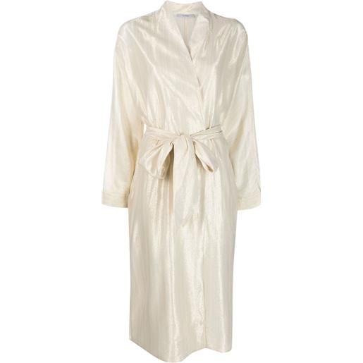 Dusan trench lamé con cintura - toni neutri