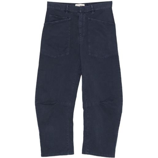 Nili Lotan pantaloni con tasche applicate - blu