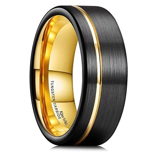4 Anelli In Silicone Uomo King Will – Design Battito Cardiaco, Larghezza 8mm, Multicolore - 3