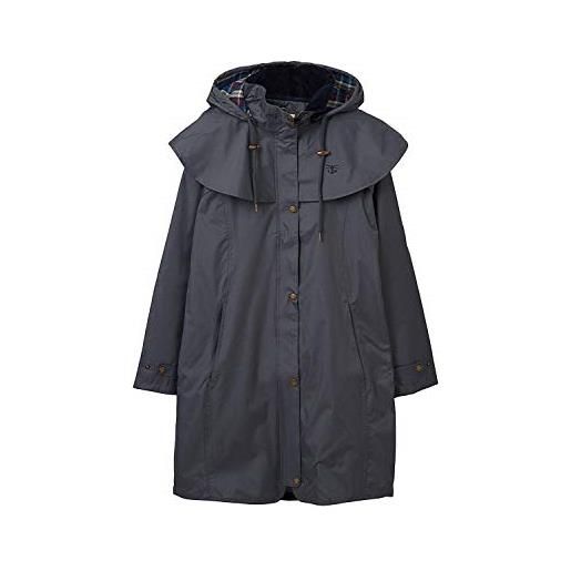 LightHouse outrider - impermeabile da donna, lunghezza 3/4, impermeabile, antivento, con cappuccio staccabile, blu (deep sea), 44