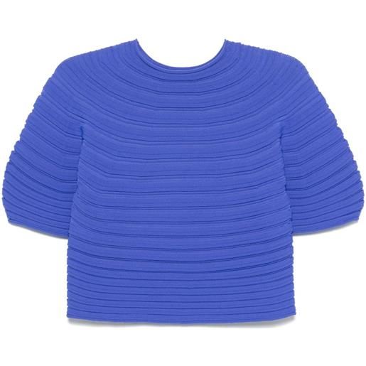 Pleats Please Issey Miyake top mushroom - blu