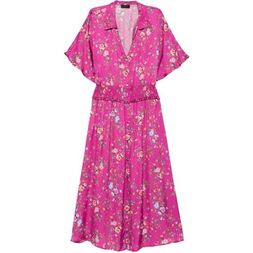 LIU JO abito midi a fiori - rosa