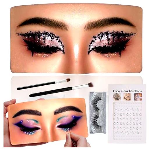 5 Fogli Di Pietre Glitterate Autoadesive A Goccia Per Viso, Capelli E Unghie - Set Con Pinzetta Per Trucco Fai-da-te