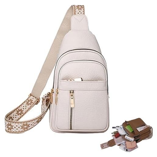YUHONLNOR Borsa A Tracolla Donna In Pelle Di Vitello: Elegante E Compatta, Con Tracolla Larga Regolabile (23x8x18 Cm) - 2