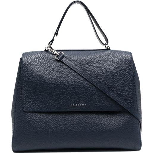 Orciani borsa tote con logo - blu