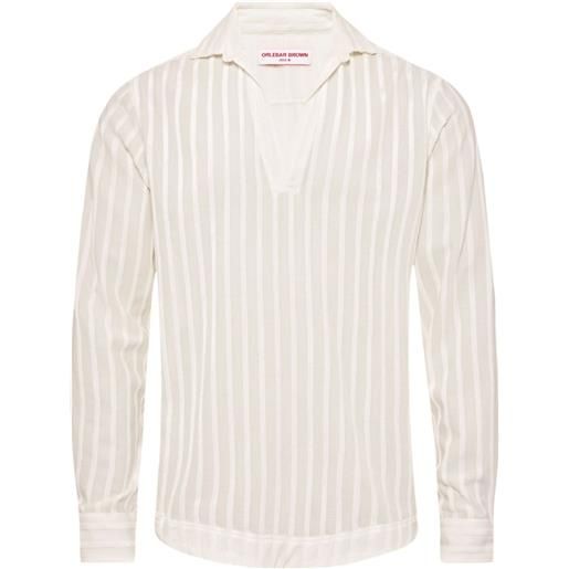Orlebar Brown camicia a righe - bianco
