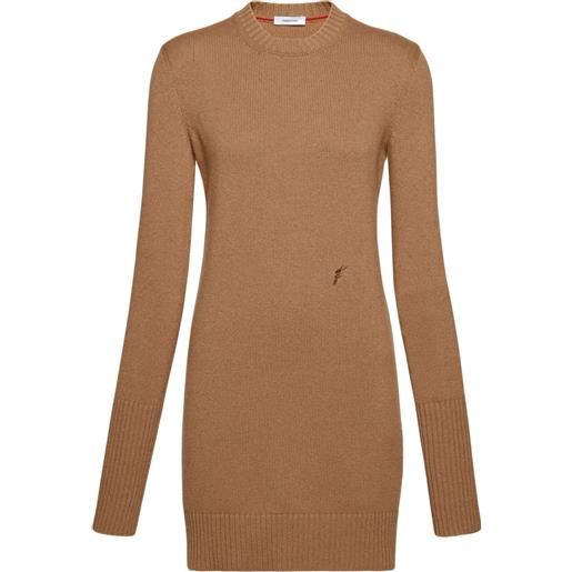 Ferragamo cashmere mini dress - toni neutri
