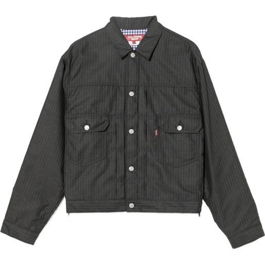 Junya Watanabe MAN x levi's giacca-camicia gessata - grigio
