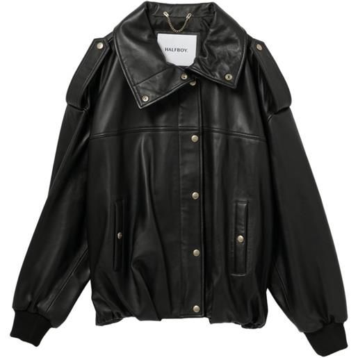 Halfboy giacca in pelle - nero