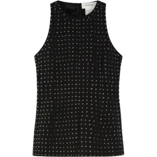 Sportmax  top uditore con strass nero