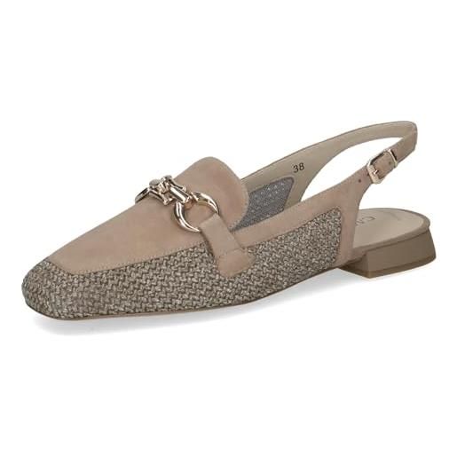 CAPRICE ballerine da donna con tacco, marrone (bark comb), 42 eu