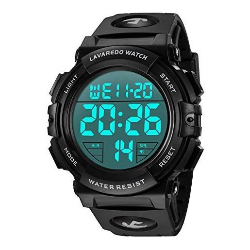 Orologio Sportivo Militare Uomo – Cronografo Analogico Con Sveglia, Data E Luce LED, Impermeabile 3 ATM, Grigio