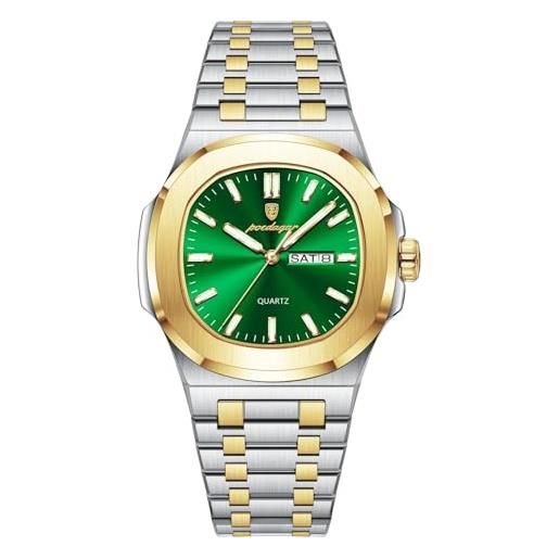 Orologio Da Uomo Cronografo Quadrante Bianco