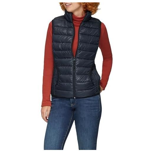 s.Oliver qs 2147965 gilet trapuntato con colletto alto, blu scuro, xs donna