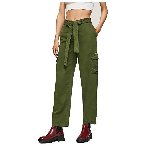 Pepe Jeans fabia, pantaloni donna, verde (thyme), xs