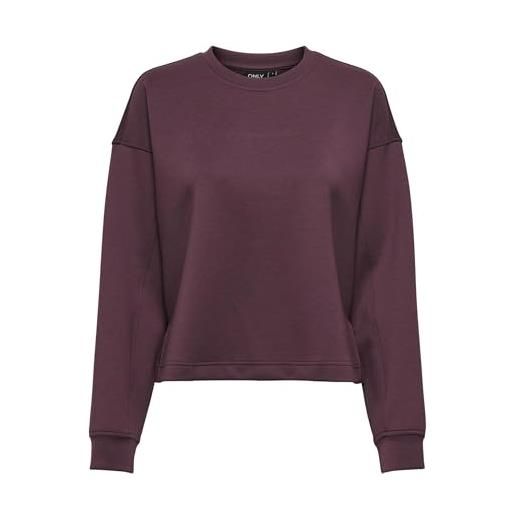 ONLY roundneck onlalina life slit round neck swt, nero, s donna