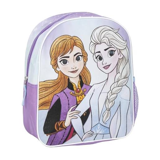 CERDÁ LIFE'S LITTLE MOMENTS zaino per bambini della scuola di frozen-25x20x29cm-realizzato in poliestere-con chiusura a cerniera-stampa elsa e anna. Originale in spagna, blu chiaro